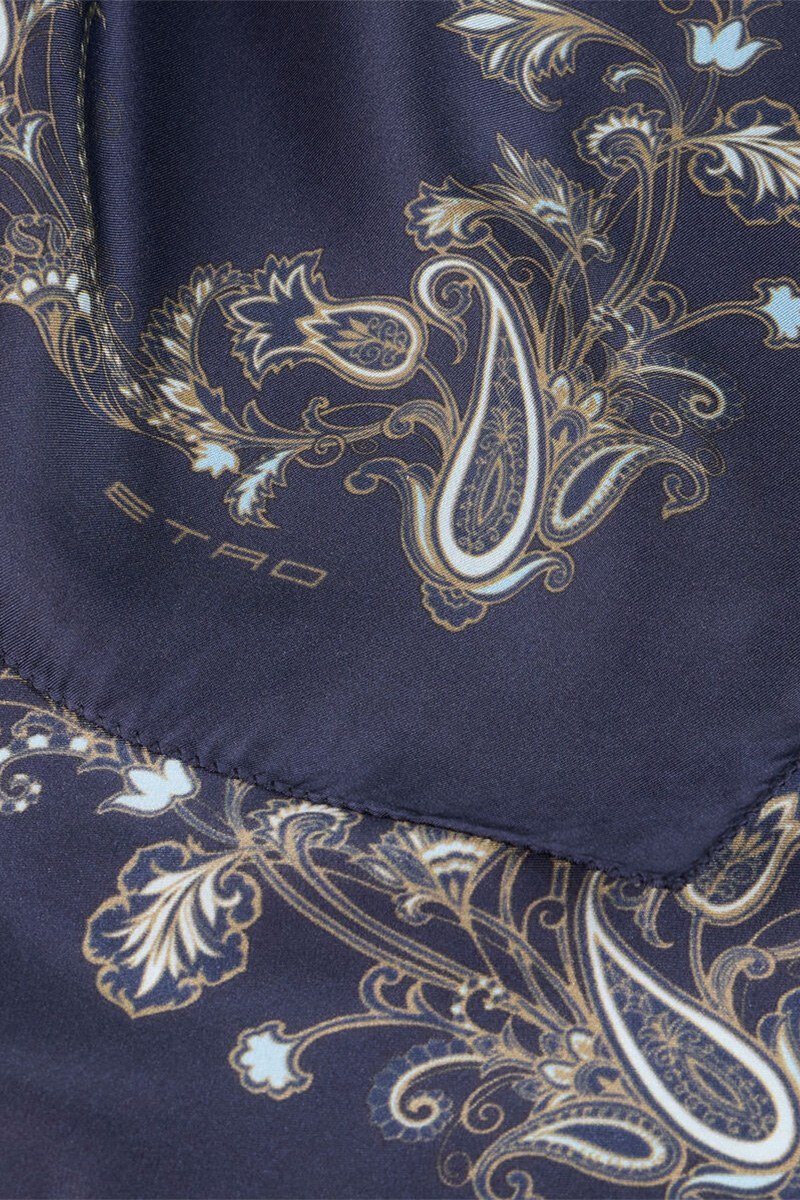 Ανδρικό Μπλε Printed Silk Pocket ETRO