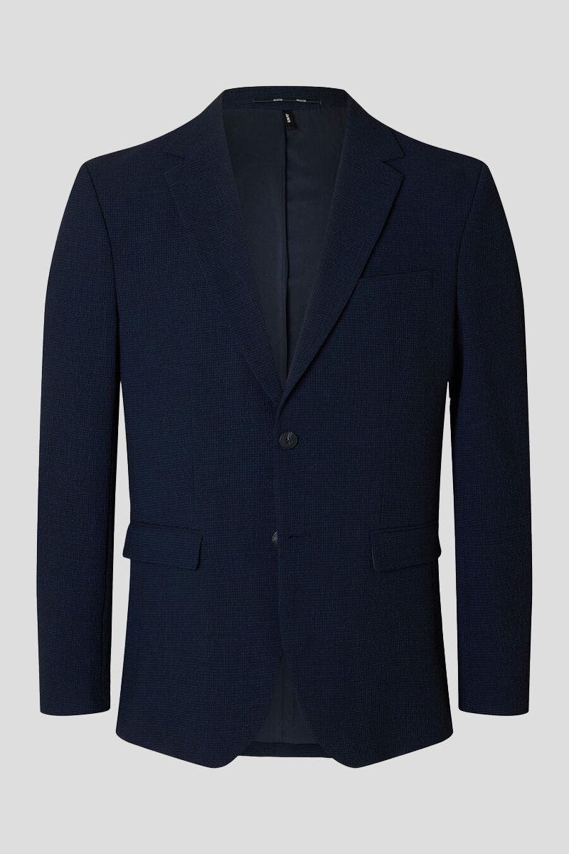 Ανδρικό Μπλε Seersucker Slim Fit SELECTED HOMME