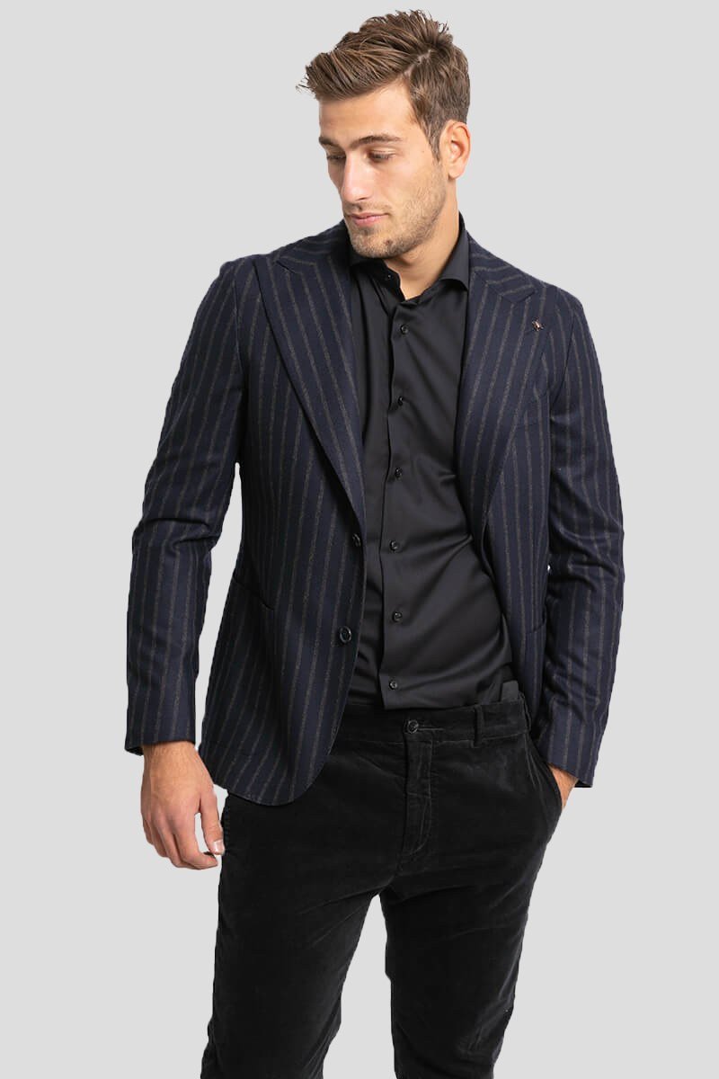 Ανδρικό Μπλε Single Breasted Striped CORNELIANI
