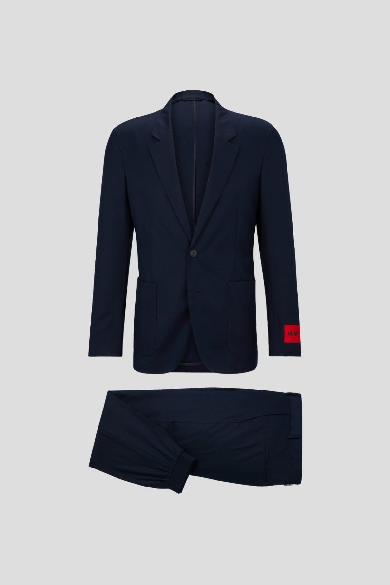 Ανδρικό Μπλε Slim Fit Suit HUGO