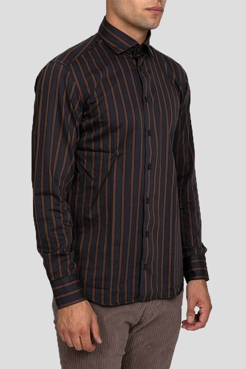 Ανδρικό Μπλε Striped Shirt in BASTONCINO