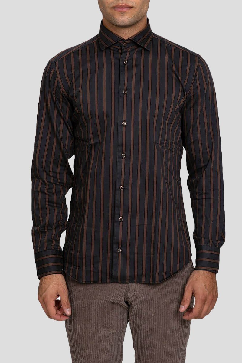 Ανδρικό Μπλε Striped Shirt in BASTONCINO