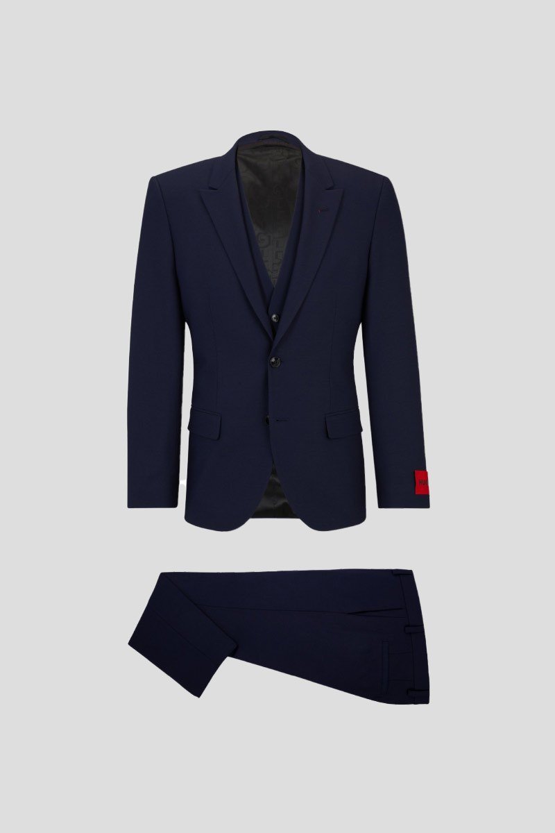 Ανδρικό Μπλε Three Piece Slim HUGO