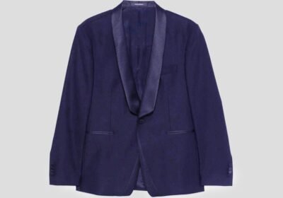 Ανδρικό-Μπλε-Tuxedo-Jacket-Two-Buttons-Double-Peaked-Lapel-TAGLIATORE