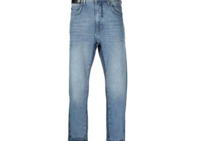 Ανδρικό-Μπλε-Two-Tone-Straight-Leg-Jeans-NEIL-BARRETT