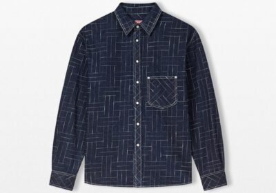 Ανδρικό-Μπλε-Weave-Shirt-KENZO