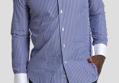 Ανδρικό-Μπλε-WhiteBlue-Striped-Classic-Shirt-MIRCAM