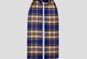 Ανδρικό Μπλε Wool Checked Scarf SELECTED HOMME
