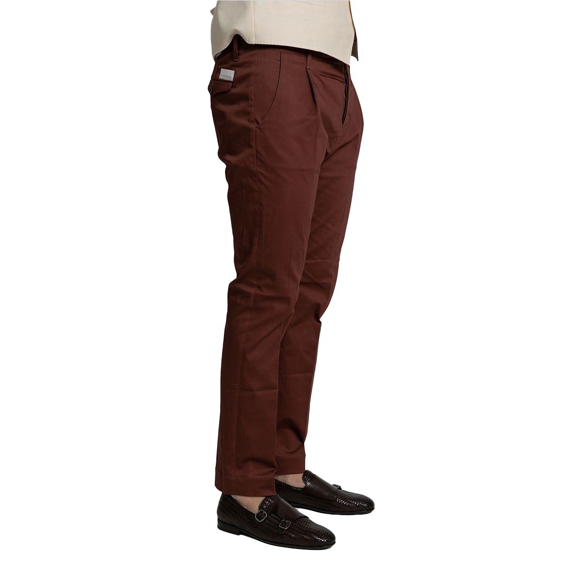 Ανδρικό Μπορντό Tailored Chino Trousers NINE IN THE MORNING