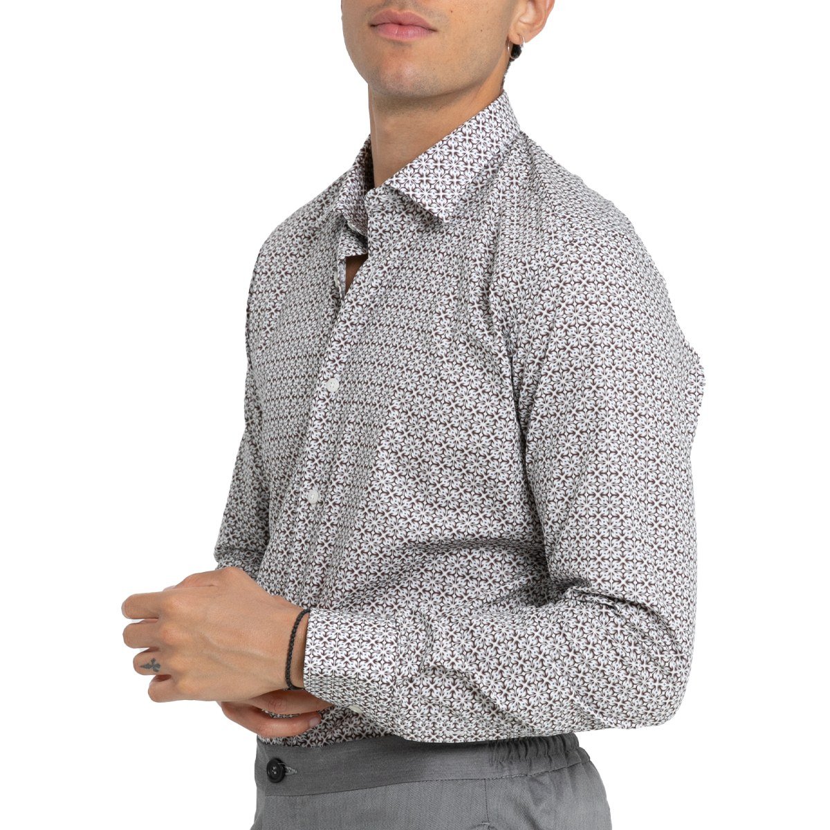 Ανδρικό Πολύχρωμο Floral Print Shirt/Multicolour MONK