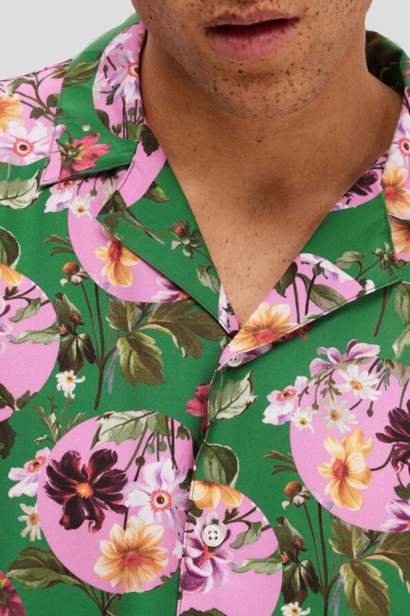 Ανδρικό Πολύχρωμο Floral Short Sleeved SELECTED HOMME