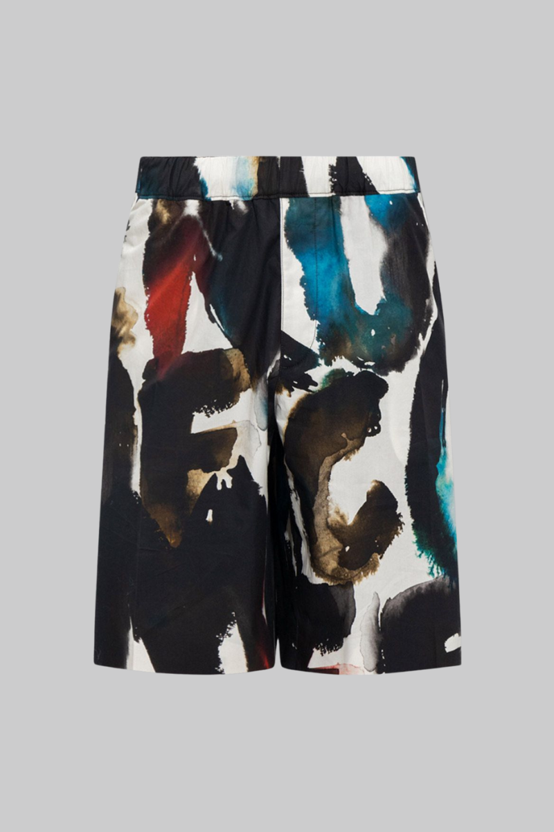 Ανδρικό Πολύχρωμο Watercolor Print Shorts ALEXANDER MCQUEEN
