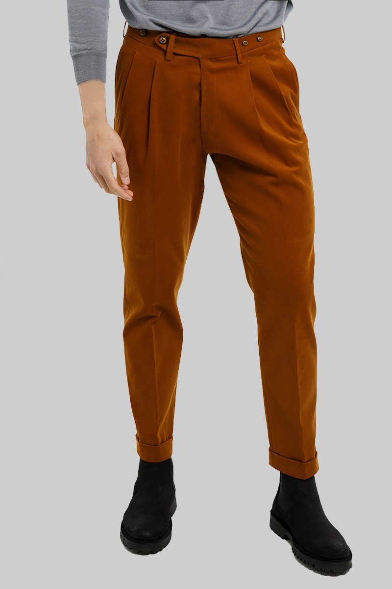 Ανδρικό-Πορτοκαλί-Barber-Articolo-Trousers-BERWICH