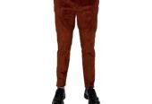 Ανδρικό Πορτοκαλί Casual Corduroy Trousers HOSIO