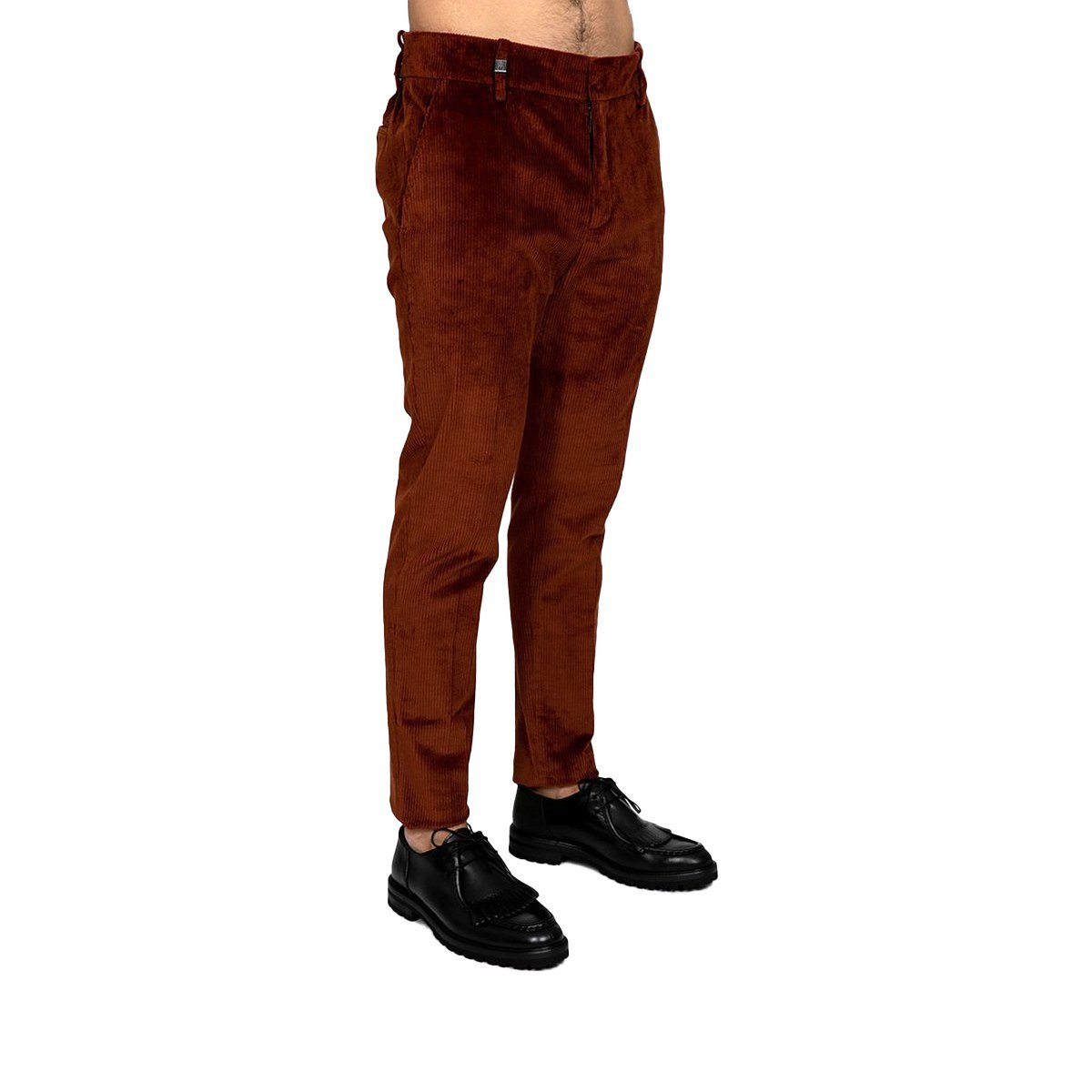 Ανδρικό Πορτοκαλί Casual Corduroy Trousers HOSIO