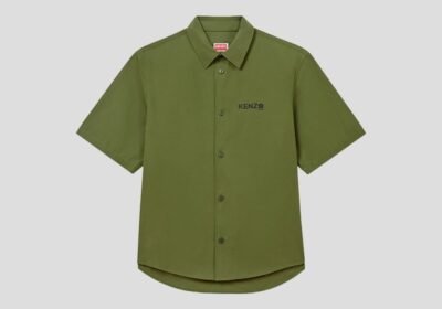 Ανδρικό-Πράσινο-Boke-Flower-Shirt-In-Cotton-Poplin-KENZO