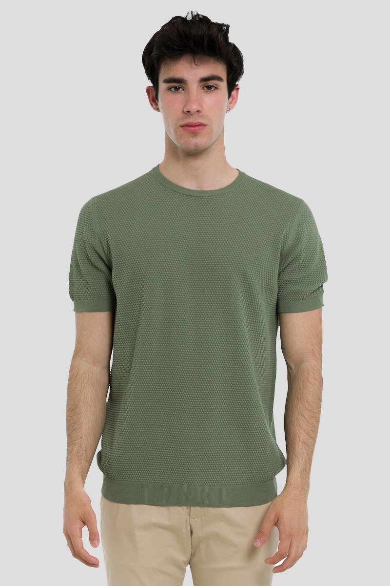Ανδρικό-Πράσινο-Elounta-Crew-Neck-T-ShirtGreen-39MASQ
