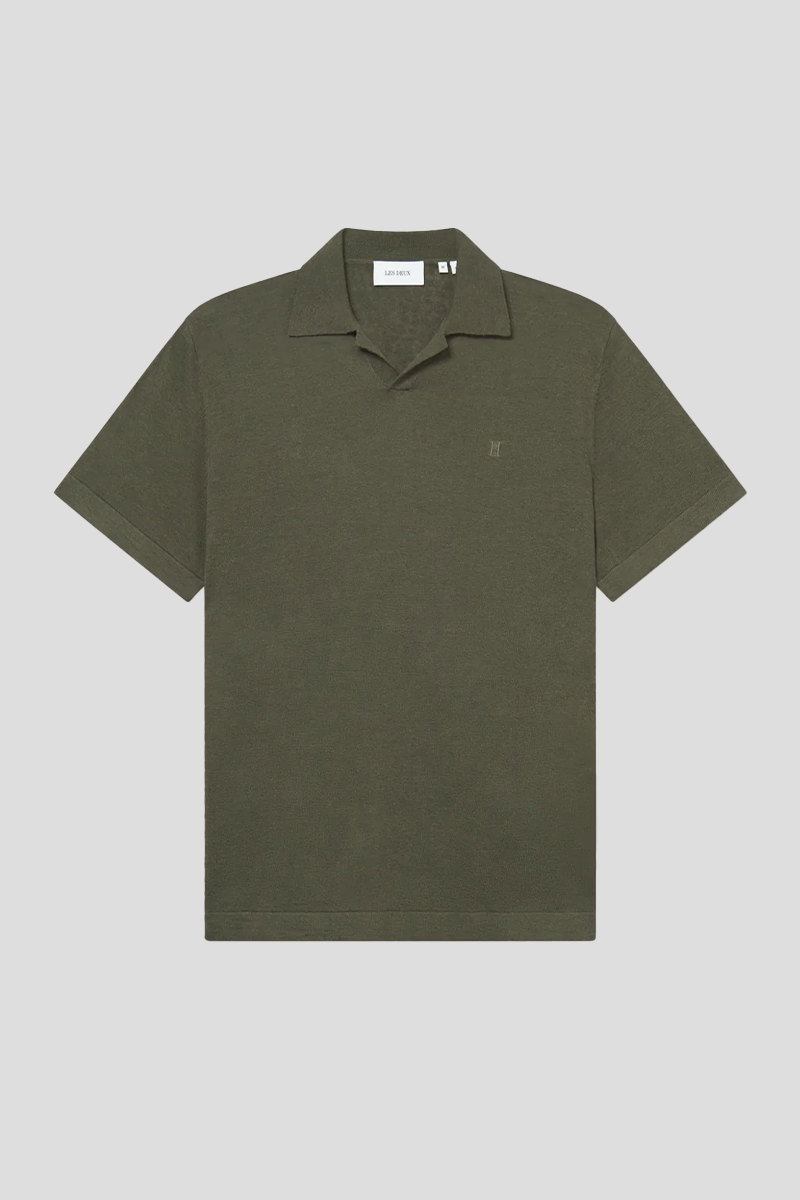 Ανδρικό-Πράσινο-Emmanuel-Knit-Polo-LES-DEUX