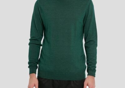 Ανδρικό-Πράσινο-Green-High-Neck-Sweater-39MASQ