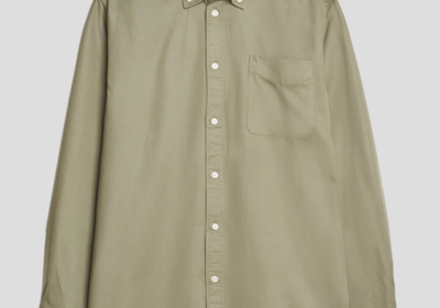 Ανδρικό-Πράσινο-Kent-Tencel-Shirt-Lichen-LES-DEUX