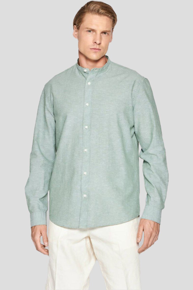 Ανδρικό Πράσινο Linen Shirt SELECTED SELECTED HOMME