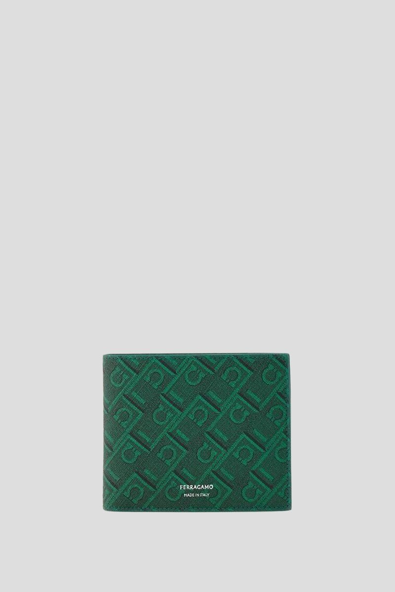 Ανδρικό Πράσινο Monogram Bi Fold SALVATORE FERRAGAMO