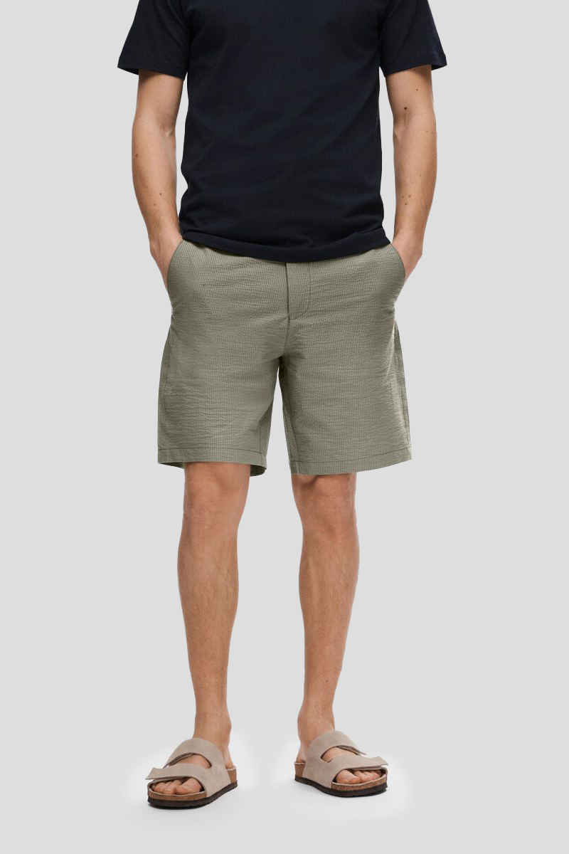 Ανδρικό Πράσινο Seersucker Shorts SELECTED SELECTED HOMME