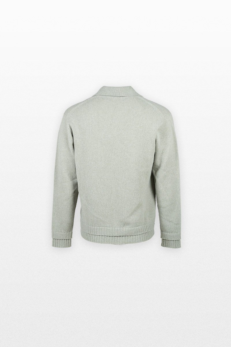 Ανδρικό Πράσινο Sweater With Collar ATOMO FACTORY