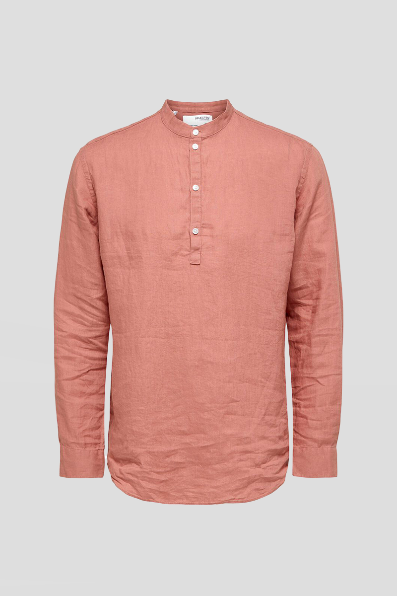 Ανδρικό Ροζ Ash Rose Linen SELECTED HOMME