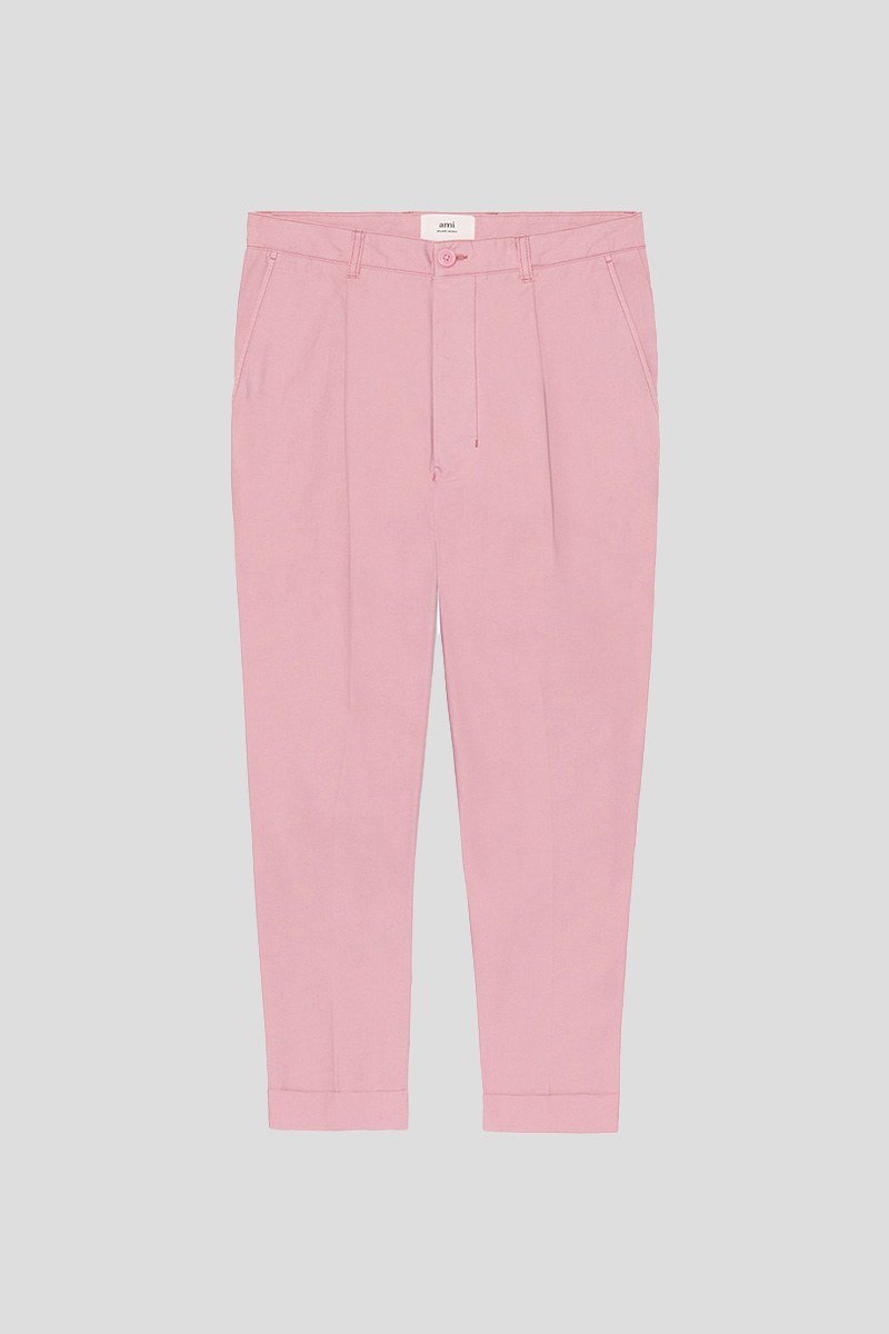 Ανδρικό-Ροζ-Carrot-Oversize-TrousersPink-AMI-PARIS