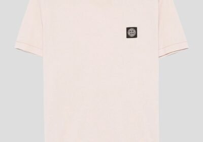 Ανδρικό-Ροζ-Compass-Motif-T-shirt-STONE-ISLAND