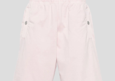 Ανδρικό-Ροζ-Cotton-Track-Shorts-STONE-ISLAND