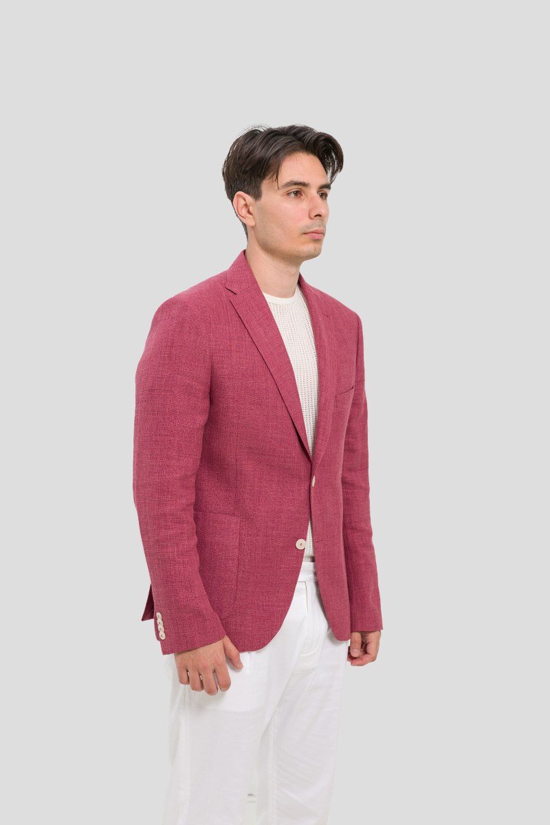 Ανδρικό Ροζ Double Button Suit IVERGANO