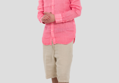 Ανδρικό-Ροζ-Plain-Linen-Shirt-120-LINO