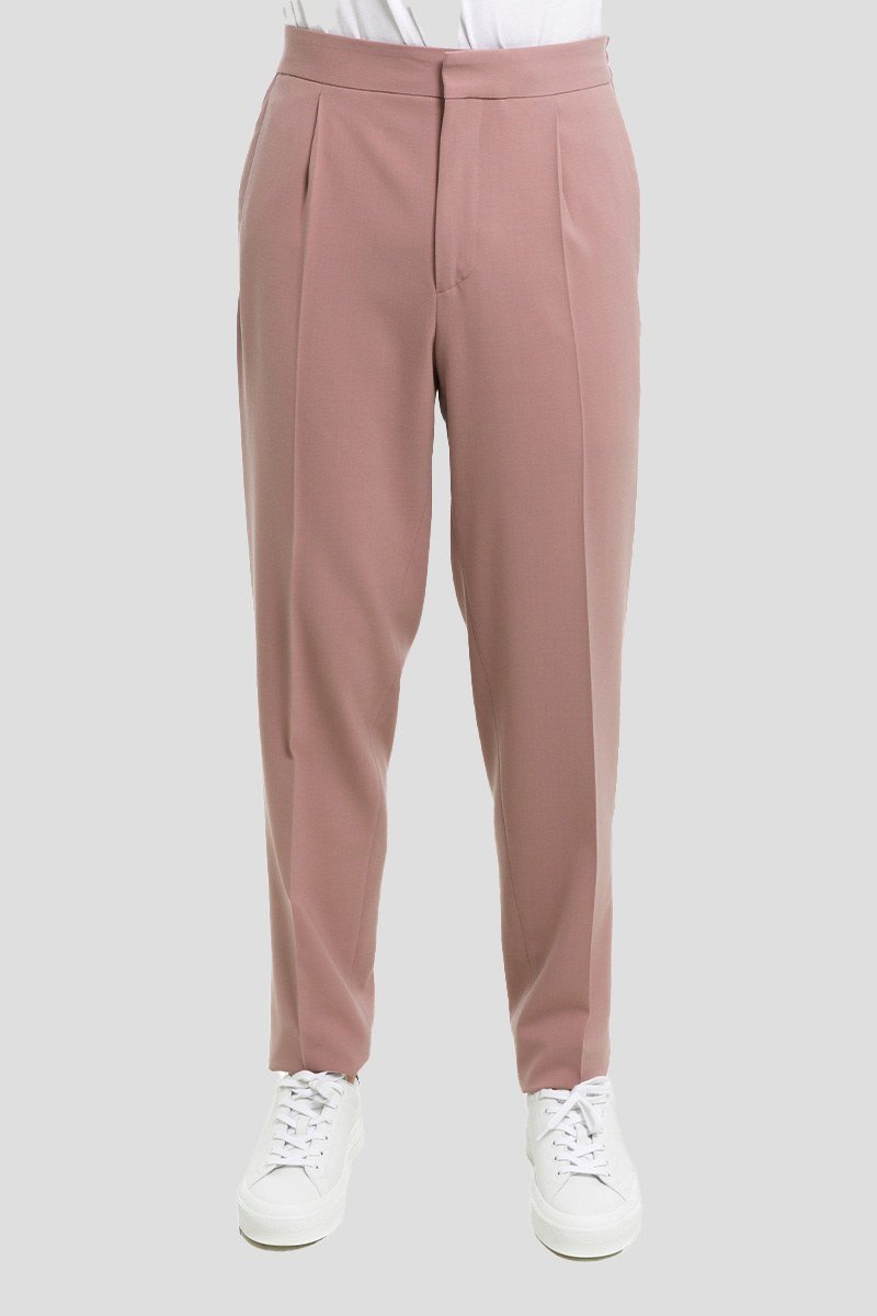 Ανδρικό-Ροζ-Techno-Gabardine-TrousersPink-Z-ZEGNA