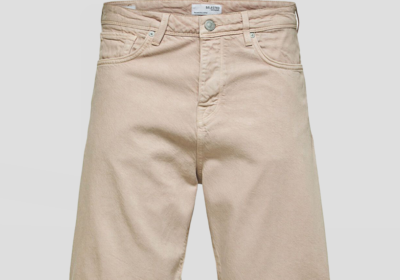 Ανδρικό-Ροζ-Wide-Fit-Denim-Shorts-SELECTED-HOMME