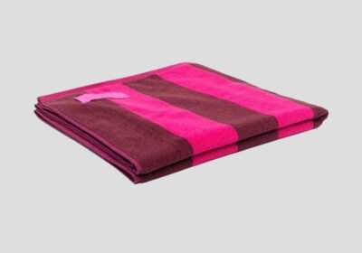 Ανδρικό-Φούξια-Stripe-Embellished-Beach-TowelFuchsia-AMI-PARIS
