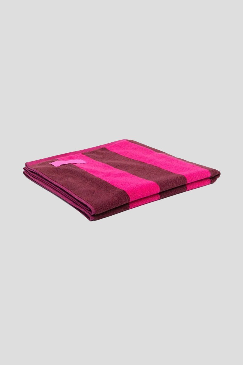 Ανδρικό-Φούξια-Stripe-Embellished-Beach-TowelFuchsia-AMI-PARIS