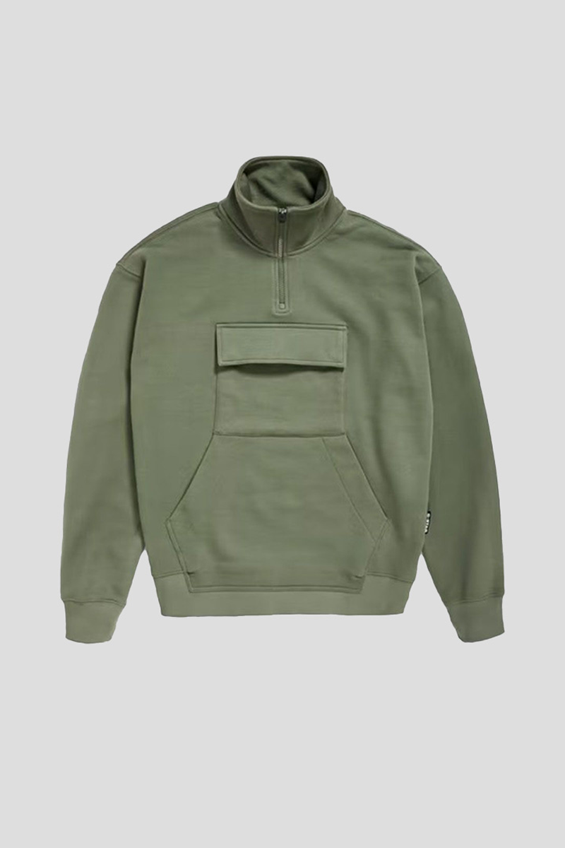 Ανδρικό-Χακί-Double-Pocket-Loose-Sweater-G-STAR