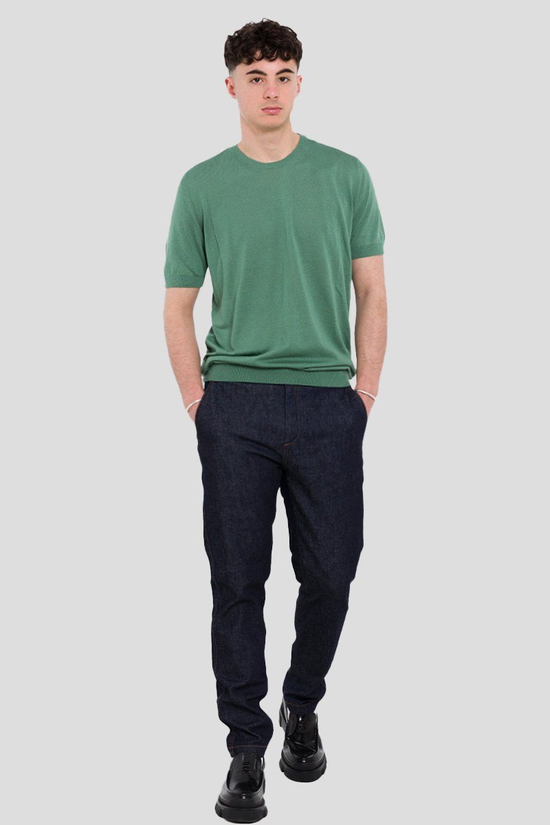 Ανδρικό Χακί Knitted T Shirt +39MASQ