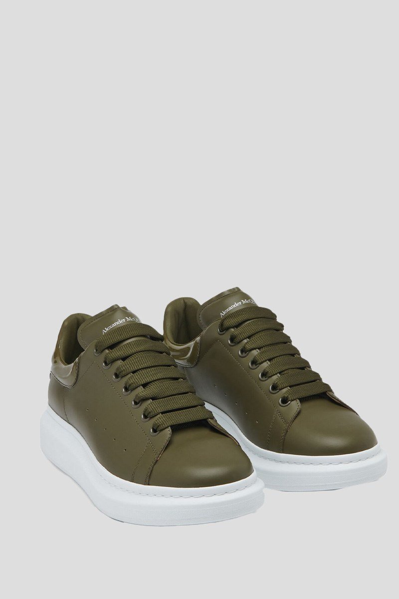 Ανδρικό Χακί Oversized Leather Sneakers ALEXANDER MCQUEEN